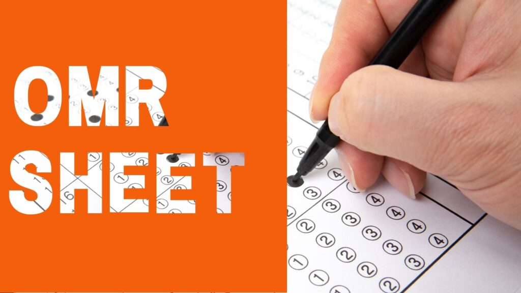 A person writing neet exam in a omr sheet