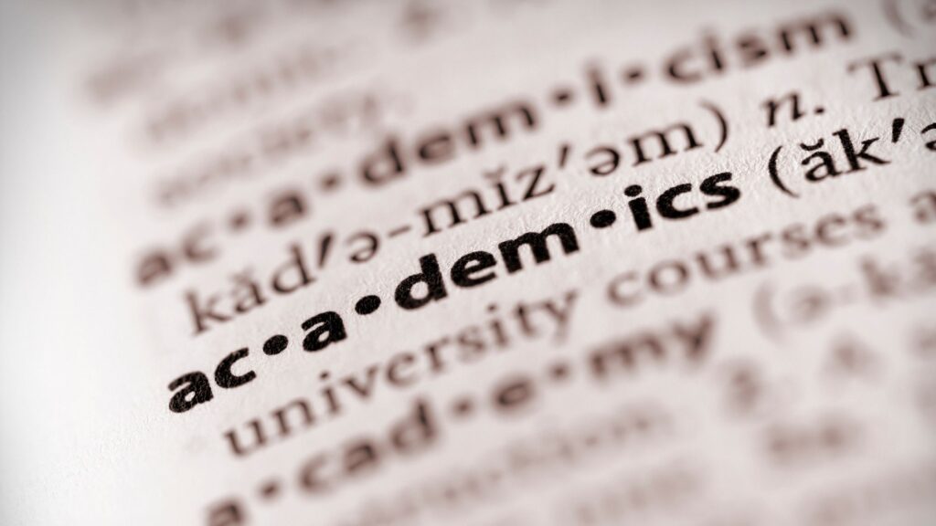 Image showing the word academics for neet