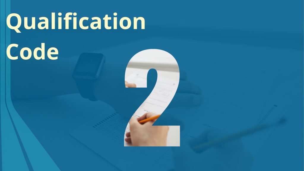 Image showing number 2 with the text neet qualification code