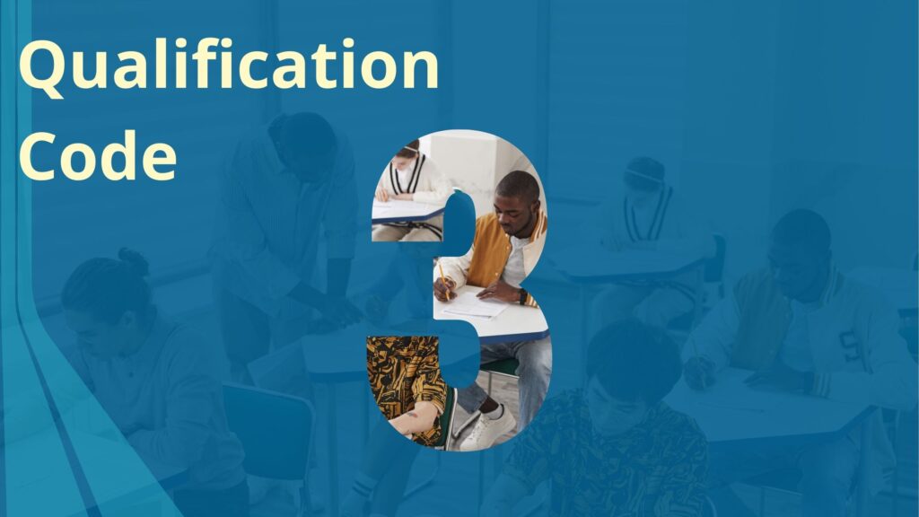 Image showing number 3 with the text neet qualification code