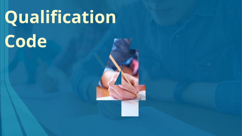 Image showing number 4 with the text neet qualification code