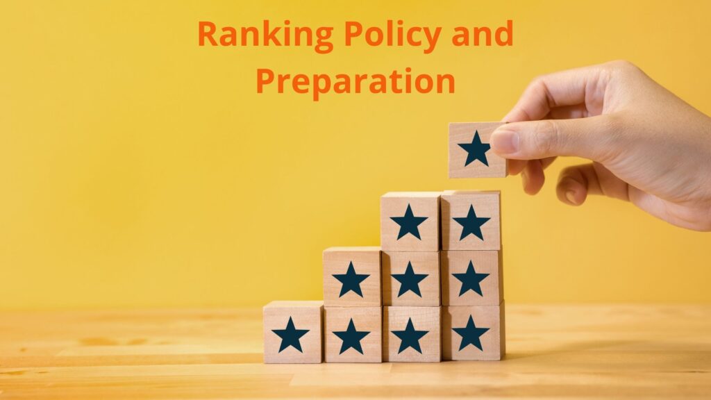 Ranking Policy and Preparation