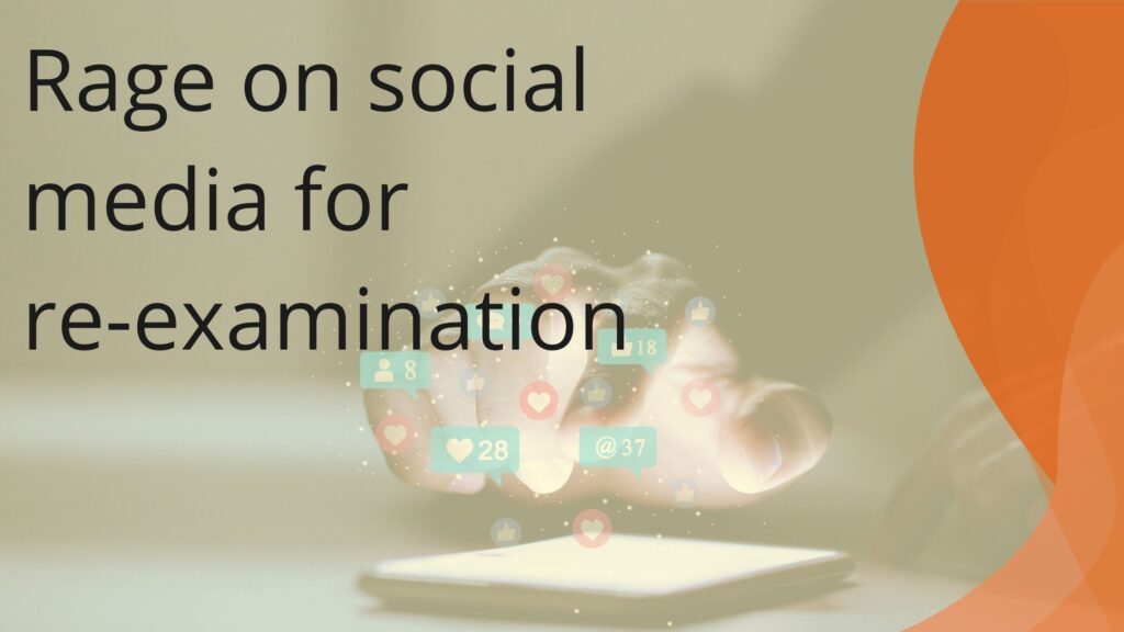 Rage on Social Media for Re-Examination