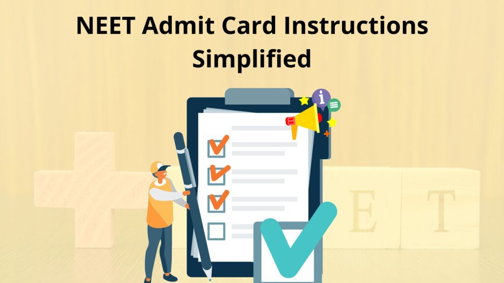 NEET UG admit card instructions simplified: